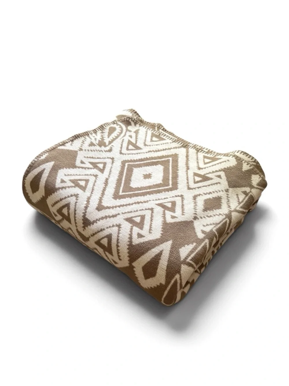 Pendleton Harding Star Print 100% Cotton Tan/Cream Woven Blanket, sz Full